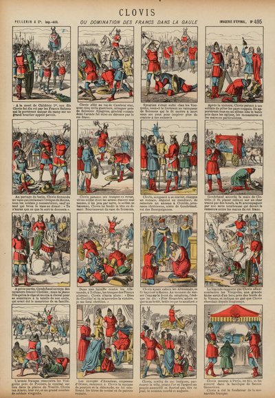 I. Clovis és a frankok uralma Galliában (színes metszet) alkotó: French School
