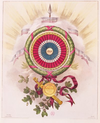Kokárda, 1848 jelképe alkotó: French School