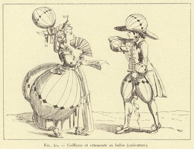 Lufi frizurák és ruhák (karikatúra) (metszet) alkotó: French School