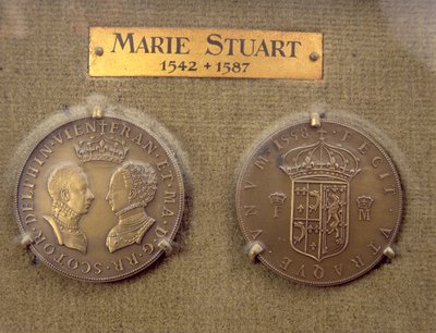 Mária skót királynő (1542-87) és II. Ferenc (1544-60) házassága után verett érme, 1588 alkotó: French School