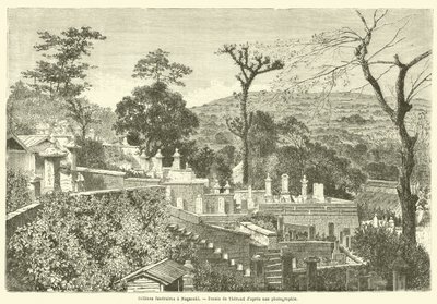 Collines temet egy Nagasakit (metszet) alkotó: French School