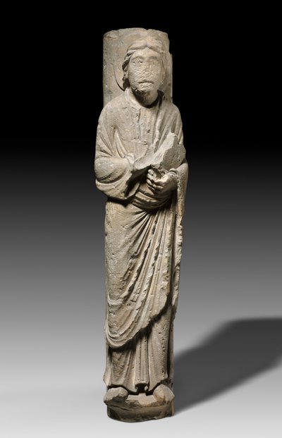 Egy apostol oszlopfigurája, Châlons-sur-Marne, 1180 körül (mészkő) alkotó: French School