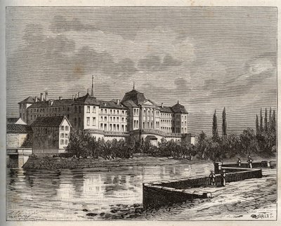 Kereskedelem - La Meuse (55), Lotaringia, Franciaország - V. A. Malt-Brown „La France illustrée: földrajz, történelem, statisztikai igazgatás” című metszete. 1884 alkotó: French School