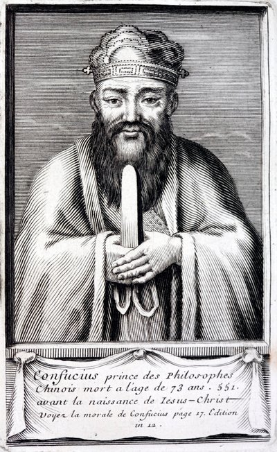 Konfuciusz, ókori kínai filozófus (metszet) alkotó: French School