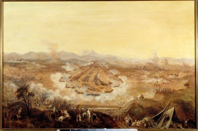 Algéria meghódítása: „” Az islyi csata 1844.08.16-án Abd el Kadert támogató marokkóiakat a franciáknak”” A francia iskola festménye. 1844 Párizs, Musee de l