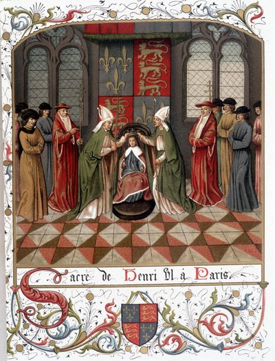 Henrik koronázása Párizsban 1431-ben (vellum) alkotó: French School