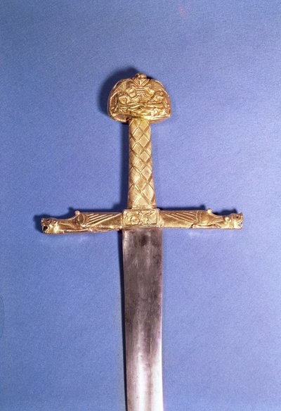 A francia királyok koronázási kardja, amely Nagy Károlyhoz (742-814) tartozott, 