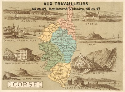 Korzika (chromolitho) alkotó: French School