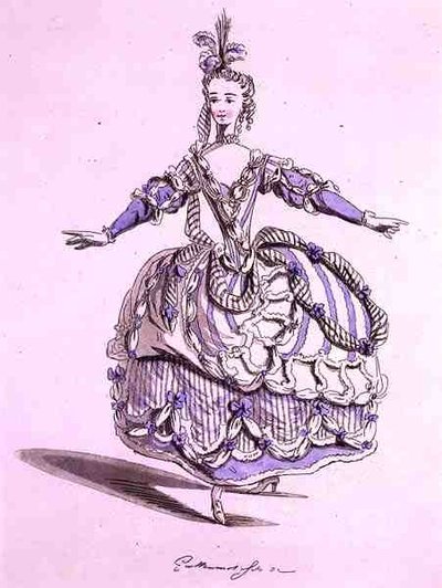 Phrygienne jelmezterve a Dardanusban, a librettót Leclerc de Labruere írta, szerzője Jean-Philippe Rameau (1683-1764), fakszimile: A. Guillaumot Fils (színes metszet). alkotó: French School
