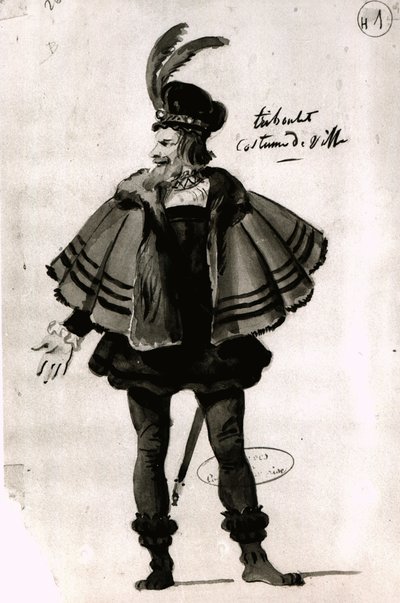 Triboulet jelmezterve, Le Roi samuse (1832), Victor Hugo (1802-85), 1832 (toll és tinta papíron) alkotó: French School