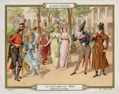 1800-as jelmez - merveilleuse (chromolitho) alkotó: French School