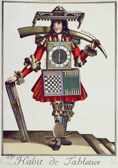 Tabletier jelmeze, 1700 körül alkotó: French School