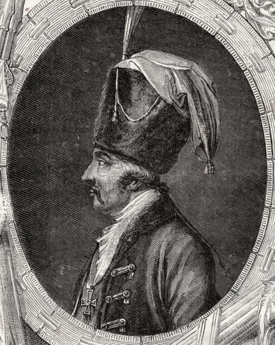 Dagobert Seigmund von Wurmser gróf, Louis Blanc (1811-82) "Histoire de la Revolution Francaise" című művéből alkotó: French School