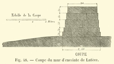 Lutece környező falának metszete alkotó: French School