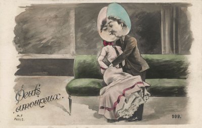 Pár tojásfejekkel (színes litó) alkotó: French School