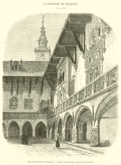 A Krakkói Egyetem udvara (metszet) alkotó: French School