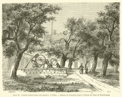 Az egykori jezsuita csillagvizsgáló udvara, Peking (metszet) alkotó: French School
