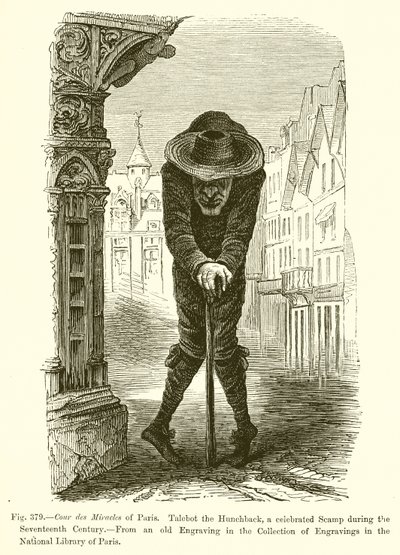Cour des Miracles of Paris. Talebot, a púpos, a tizenhetedik század ünnepelt csapdája alkotó: French School