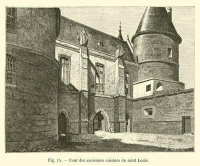 Szent Lajos régi konyháinak udvara alkotó: French School