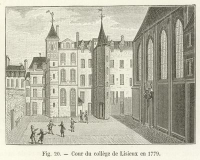 A Lisieux-i főiskola udvara 1779-ben alkotó: French School