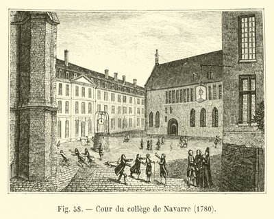 A Navarrai Főiskola udvara, 1780 alkotó: French School