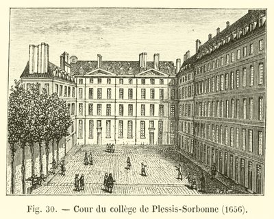 A Plessis-Sorbonne-i Főiskola udvara, 1656 alkotó: French School