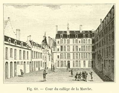 A Marche College udvara alkotó: French School