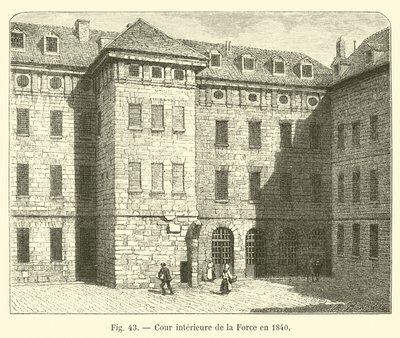 A La Force belső udvara 1840-ben alkotó: French School