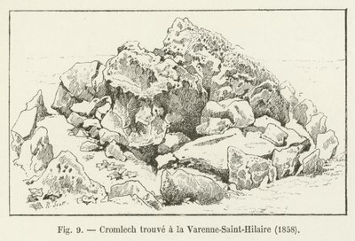Cromlech-et Varenne-Saint-Hilaire-ben találták, 1858 alkotó: French School