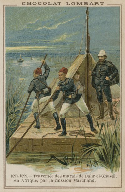 Átkelés a Bahr-el-Ghazal mocsarain Afrikában alkotó: French School