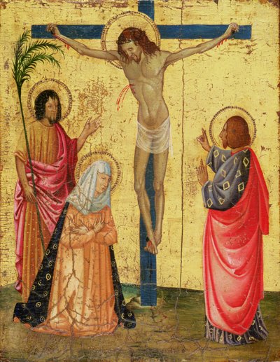 Keresztre feszítés (tempera és aranylevél a panelen) alkotó: French School