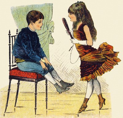 Táncos. Gravírozás "ABC indechirable on lakkozott vászon". A. Capendu, szerkesztő, Párizs, 19. század vége. Gyermekkönyvesbolt illusztrált. 8 oldal. Mérete: 21,5x18 cm. alkotó: French School