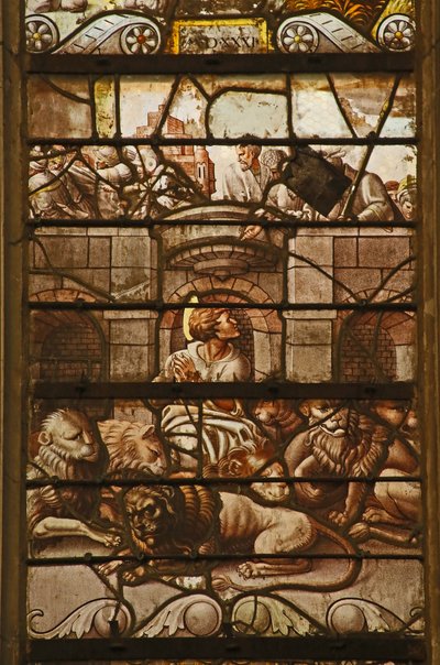 Daniel az oroszlánok barlangjában alkotó: French School