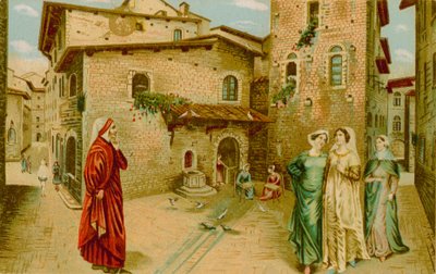 Dante és Beatrice alkotó: French School