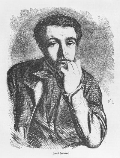 David Sechard, illusztráció Honore de Balzac „Les Illusions perdues” című művéből alkotó: French School
