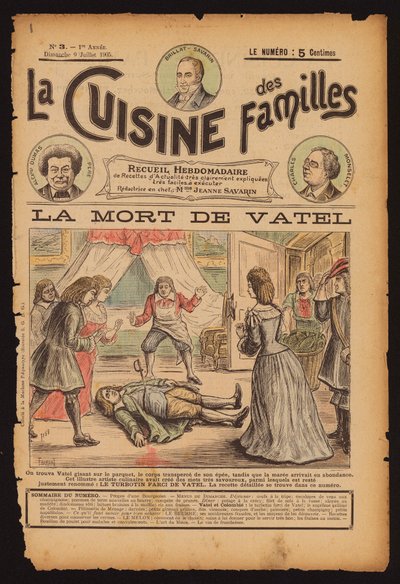 Francois Vatel francia szakács halála alkotó: French School