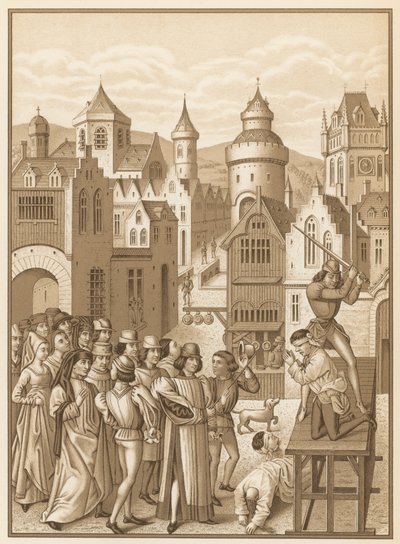 Guillaume de Pommiers lefejezése alkotó: French School