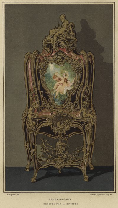 Joseph Emmanuel Zwiener serre-bijoux díszítése, 19. század alkotó: French School
