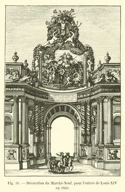 A Marche-Neuf dísze XIV. Lajos 1660-as belépésére alkotó: French School