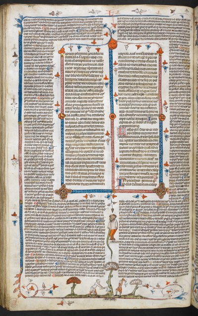 IX. Gergely dekrétái pármai Bernard fényével (a "Smithfield Decretals"), MS Royal MS 10 E IV, f.100v, c.1300-40 (tintával pergamenre) alkotó: French School