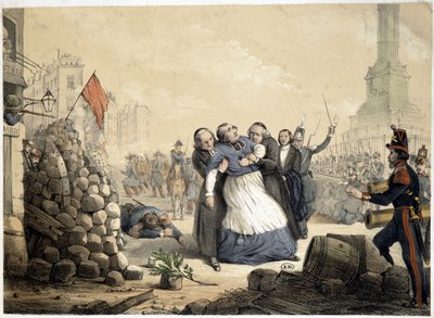Denis Affre, Párizs érseke, vértanú (1848. június 25.) alkotó: French School
