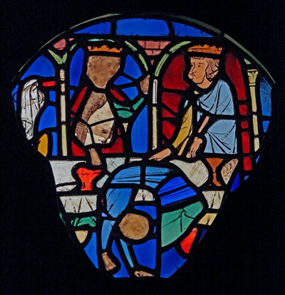 Salomest ábrázolja, aki Heródes előtt táncol, az ex Ste Chapelle alkotó: French School