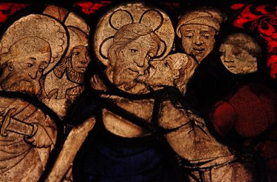 Egy részletet ábrázol a Judas Betrayal Betrayal című művéből, eredetileg a britanny-i Betton templomból alkotó: French School