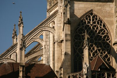 A keleti végén lévő repülő boltozatokat ábrázolja alkotó: French School
