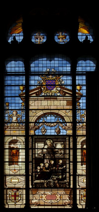 A Chantilly-kastély kápolnájának déli ablakát ábrázolja alkotó: French School