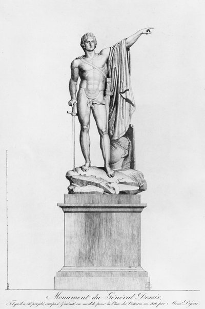 Claude Dejoux szobrász Desaix de Veygoux tábornok emlékművének terve, Place des Victoires, Párizs, 1806 alkotó: French School