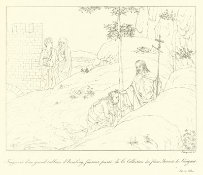 Detail eines Gemäldes des flämischen Künstlers Jan Memling aus dem 15. Jahrhundert von French School