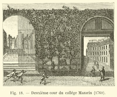 A Mazarin kollégium második udvara, 1760 alkotó: French School