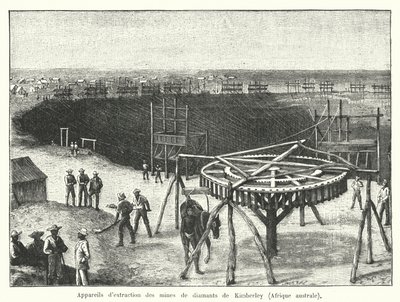 Kimberley gyémántbányai, a Jóreménység foka, Dél-Afrika alkotó: French School