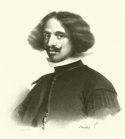 Diego Rodriguez de Silva y Velazquez, portré (metszet) alkotó: French School